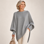 Helene | Draped Asymmetric Poncho