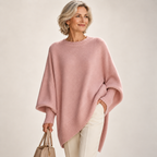 Helene | Draped Asymmetric Poncho