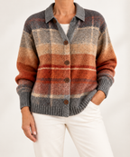 Pluma™ | Autumn Ombre Plaid Cardigan