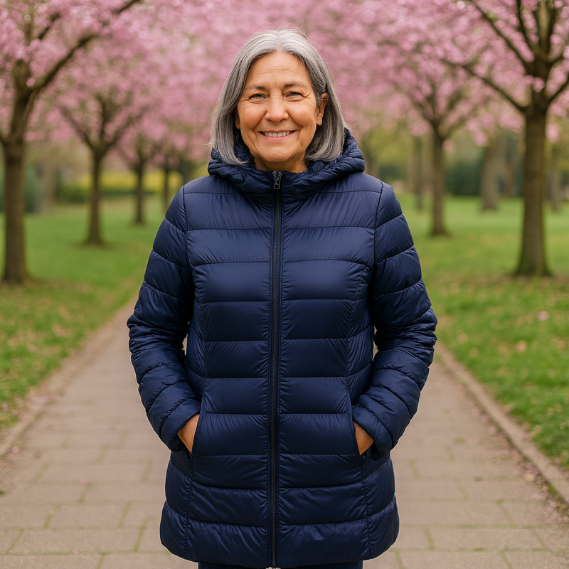 Helsa Long Transitional Padded Jacket | Navy Blue