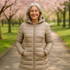 Helsa Long Transitional Padded Jacket | Champagne