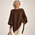 Helene | Draped Asymmetric Poncho