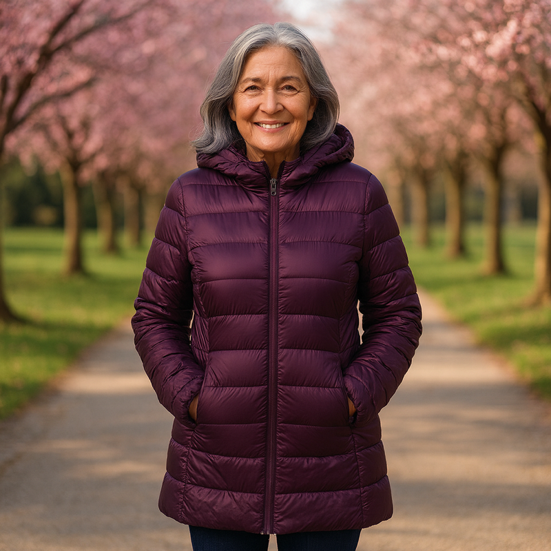 Helsa Long Transitional Padded Jacket | Purple