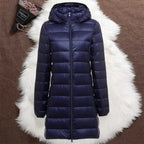 Helsa Long Transitional Padded Jacket | Navy Blue