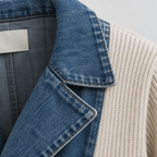 Greta™ Denim Jacket with Knit Inserts