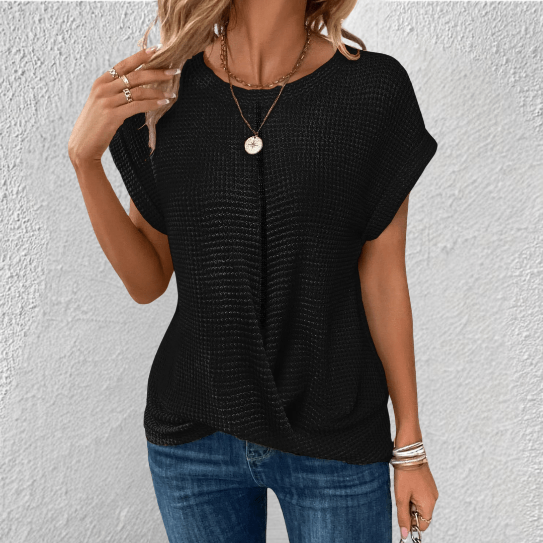 Luna | Tummy Tucking Waffle-knit top