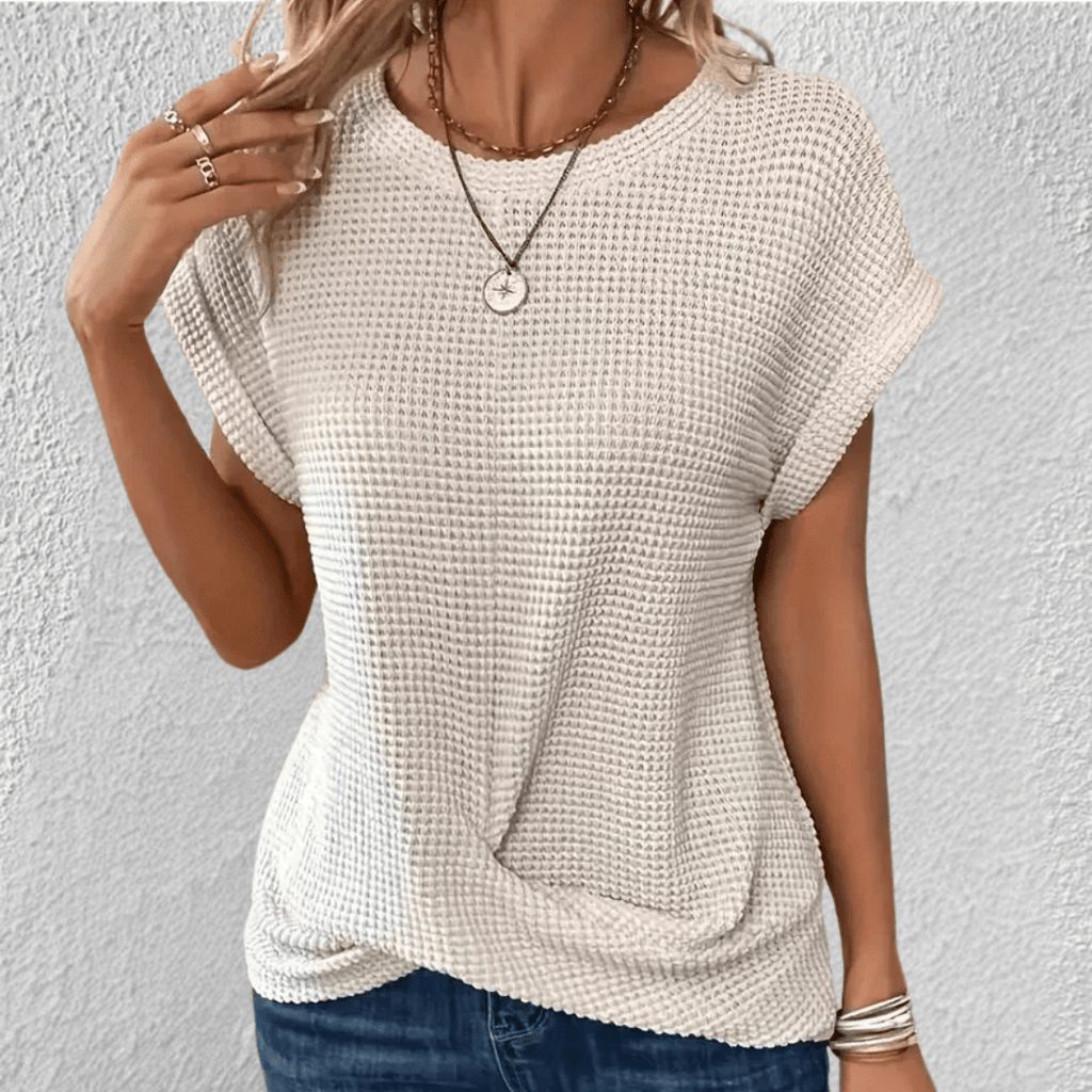 Luna | Tummy Tucking Waffle-knit top