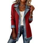 Greta™ Denim Jacket with Knit Inserts