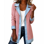 Greta™ Denim Jacket with Knit Inserts